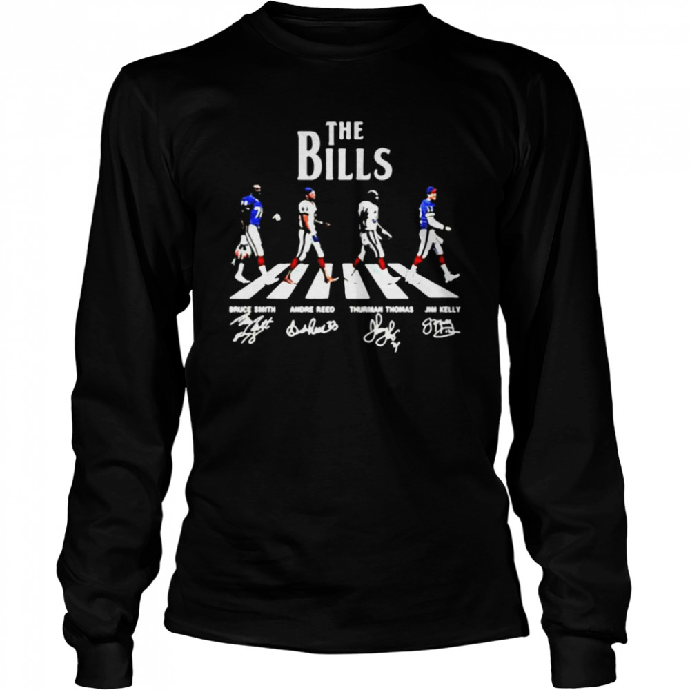 2022 The Bills Abbey road signatures shirt Long Sleeved T-shirt