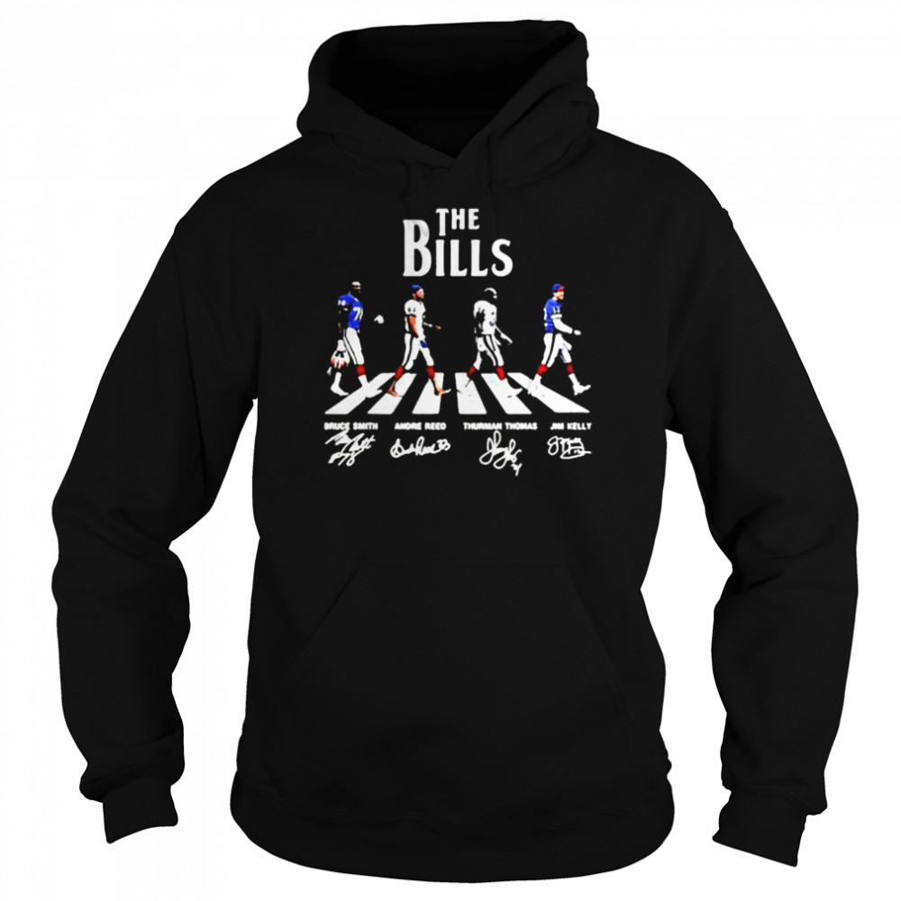 2022 The Bills Abbey road signatures shirt Unisex Hoodie