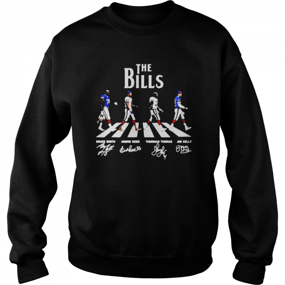 2022 The Bills Abbey road signatures shirt Unisex Sweatshirt