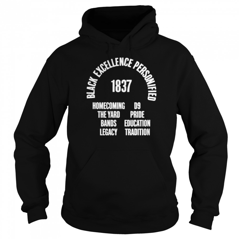 Kyle Harrison Support Black Colleges Black Excellence Personified 1837 shirt Unisex Hoodie