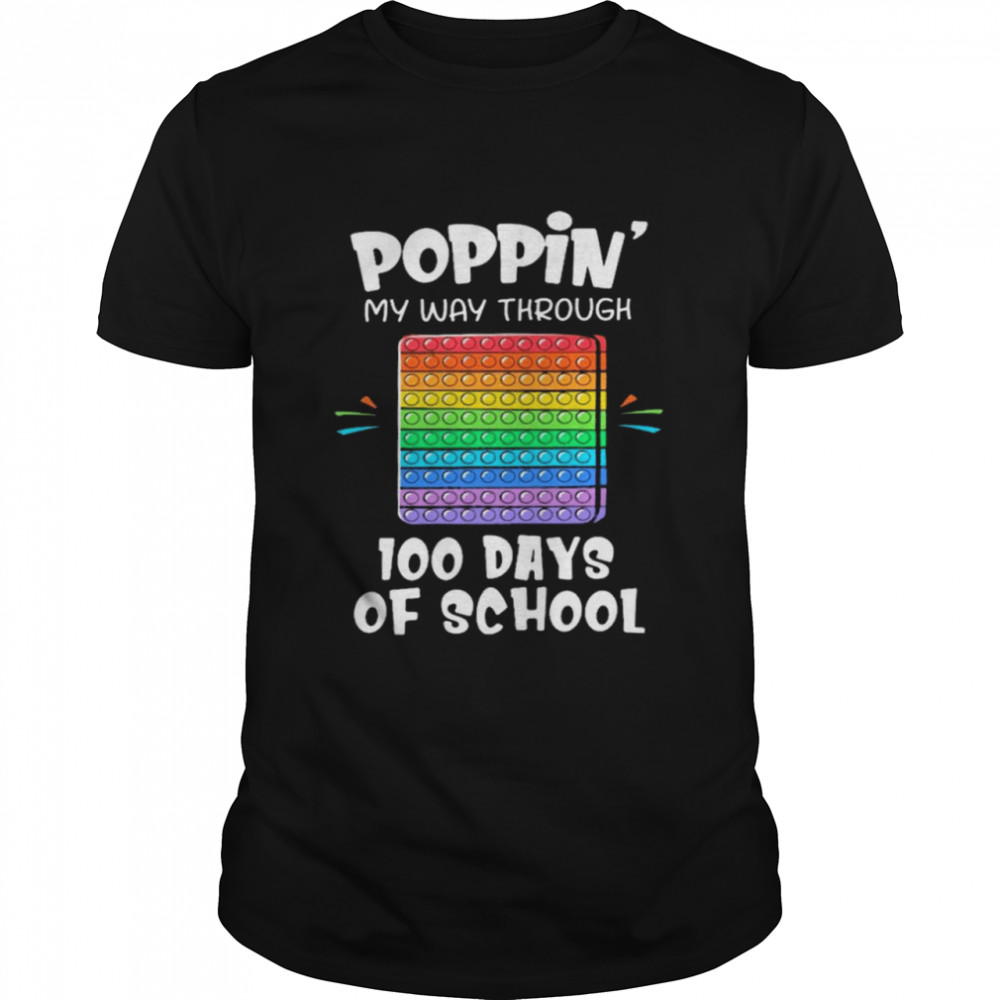 Poppin my way through 100 days of school shirt Classic Men's T-shirt