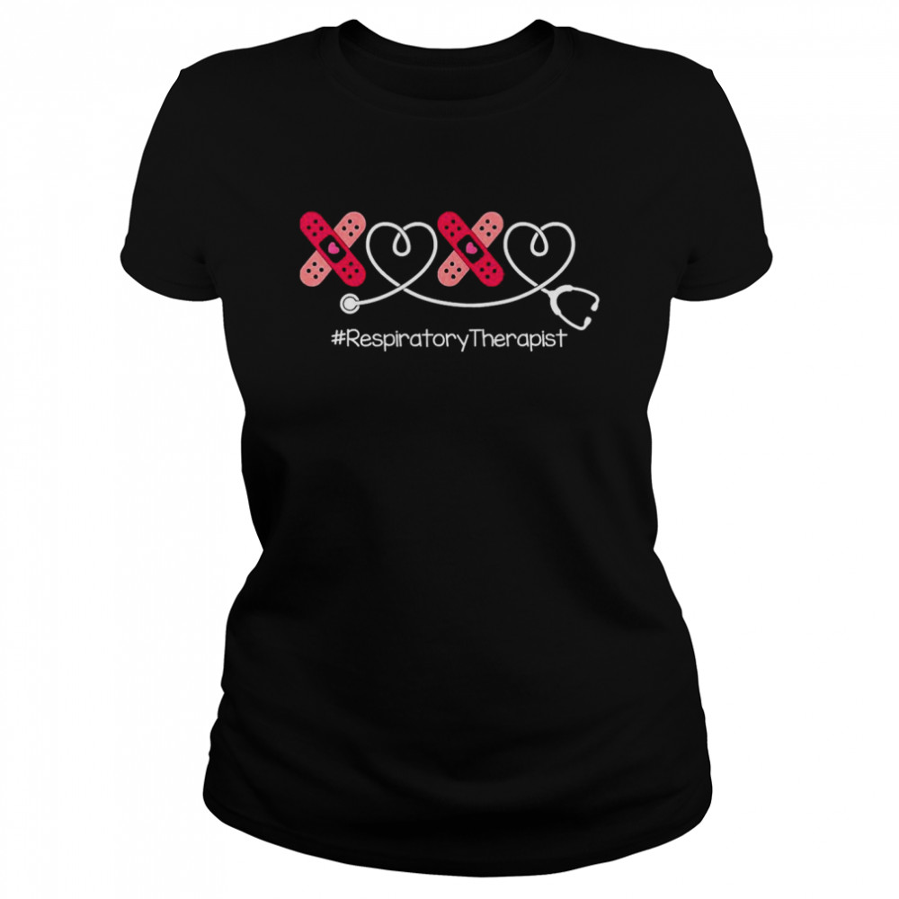 Stethoscope XOXO Valentine’s Day Respiratory Therapist RT Classic Women's T-shirt