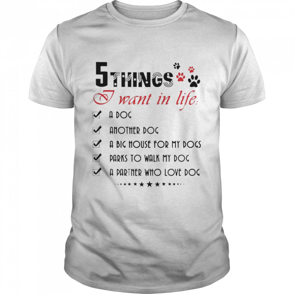 Top 5 things I want in life shirt Classic Men's T-shirt