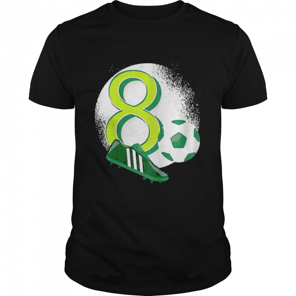 Youth Children’s Birthday 8 Soccer Soccer Design  Classic Men's T-shirt