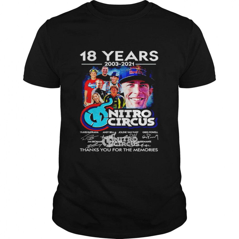 18 years 2003 2021 Nitro Circus thanks you for the memories shirt Classic Men's T-shirt