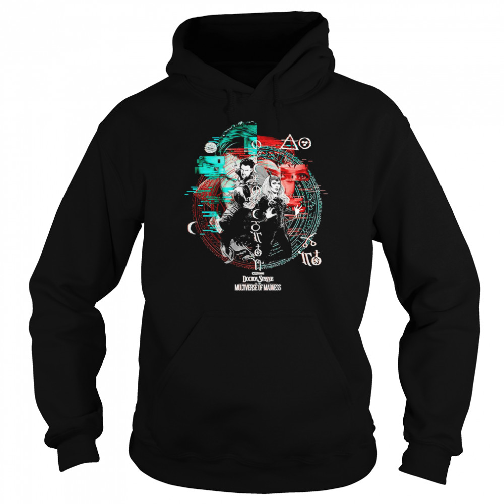 Marvel Doctor Strange 2 Strange And Scarlet Witch Glitch Unisex Hoodie