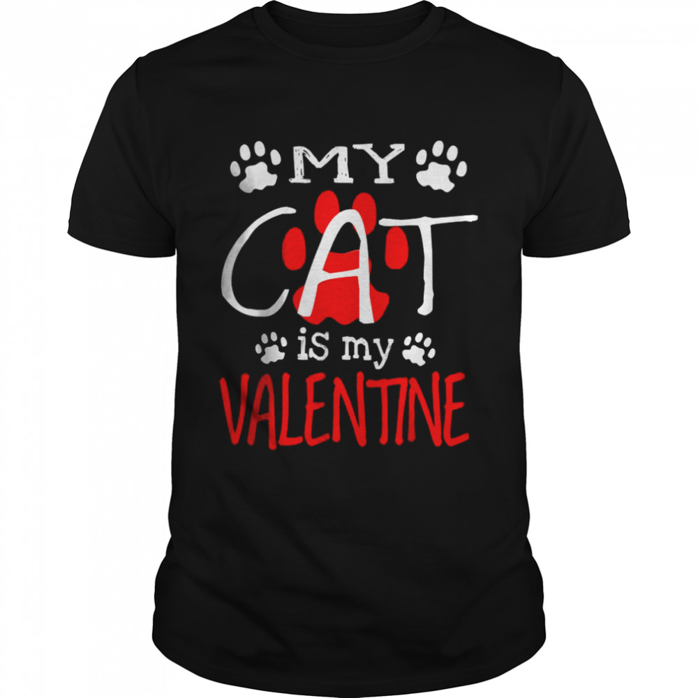My Cat Is My Valentine T- Classic Men's T-shirt