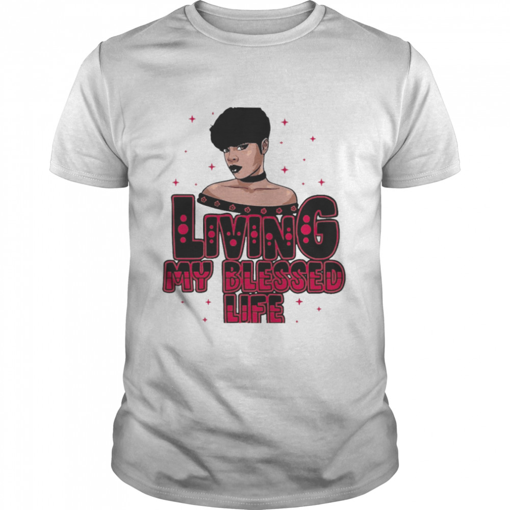 Living My Blessed Life Black Lola Classic Men's T-shirt