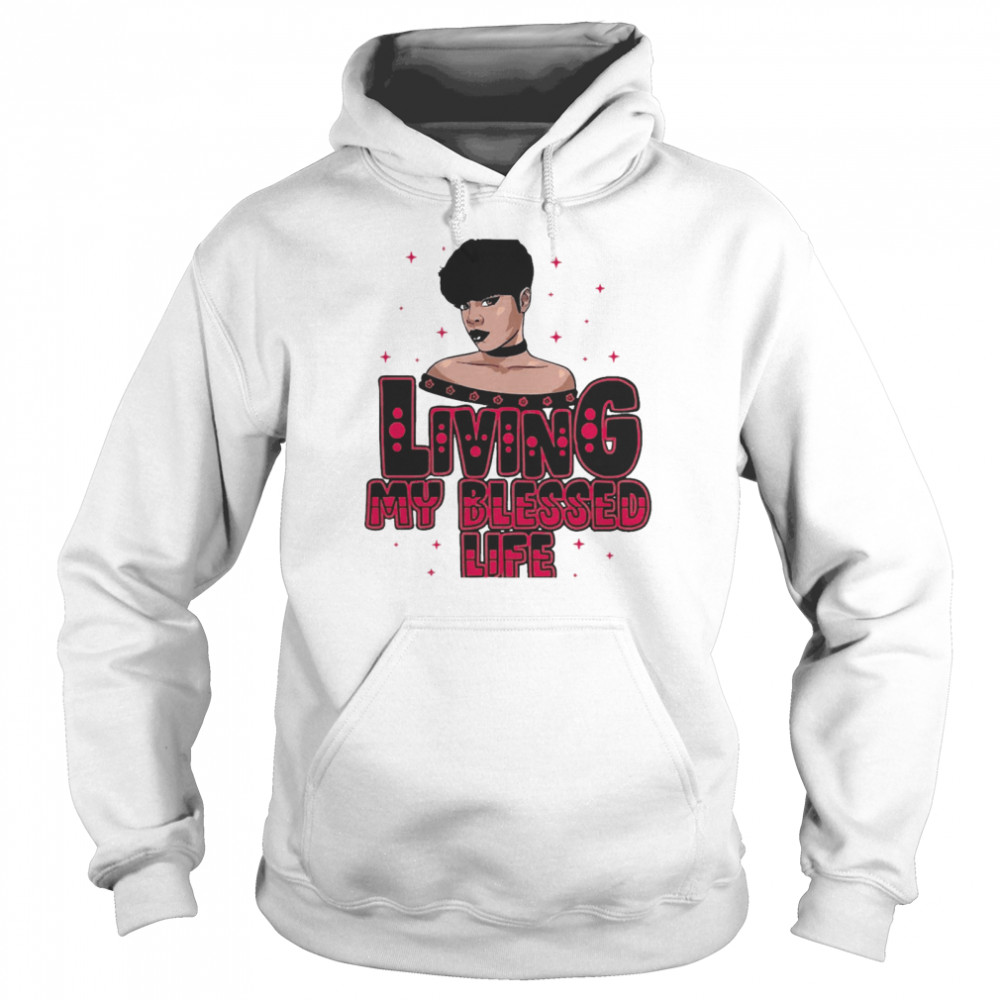 Living My Blessed Life Black Lola Unisex Hoodie