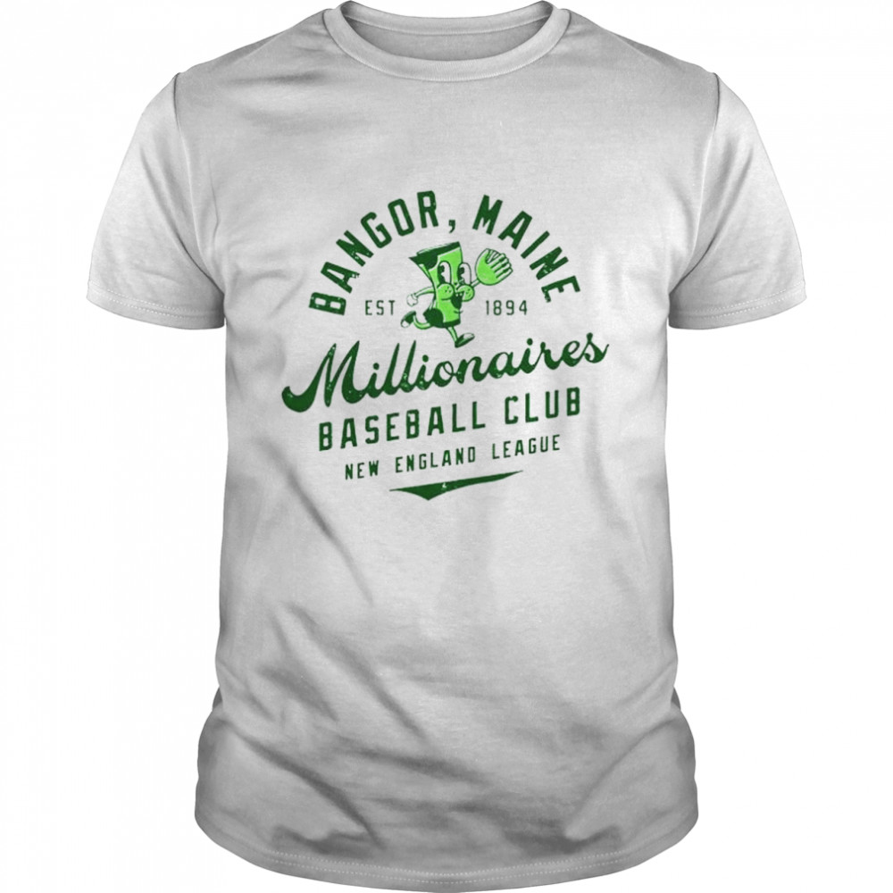 Bangor Millionaires Maine Vintage Minor League Baseball shirt Classic Men's T-shirt
