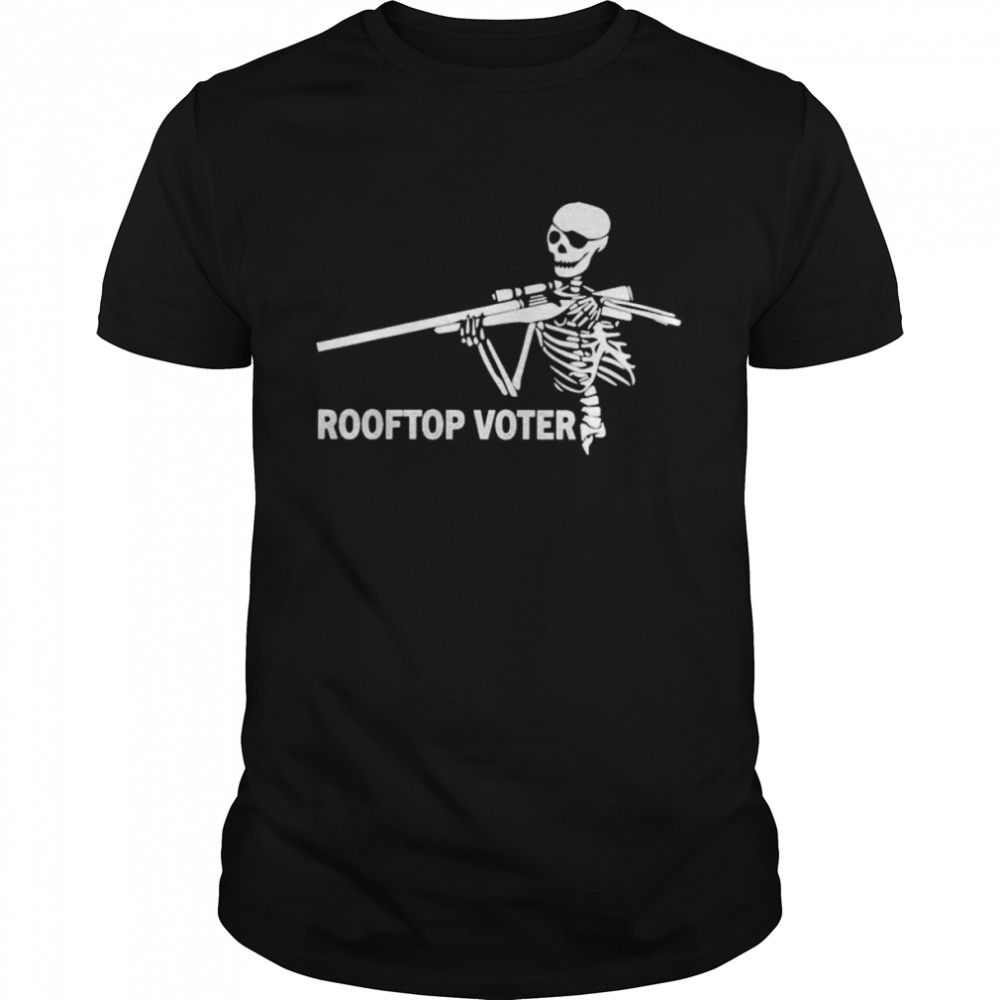 Skeleton rooftop voter shirt Classic Men's T-shirt