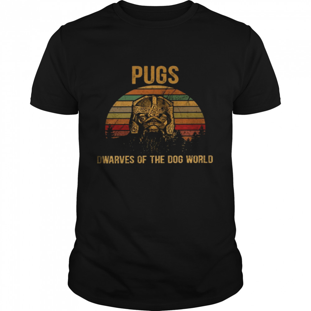 Pugs dwarves of the dog world shirt Classic Men's T-shirt