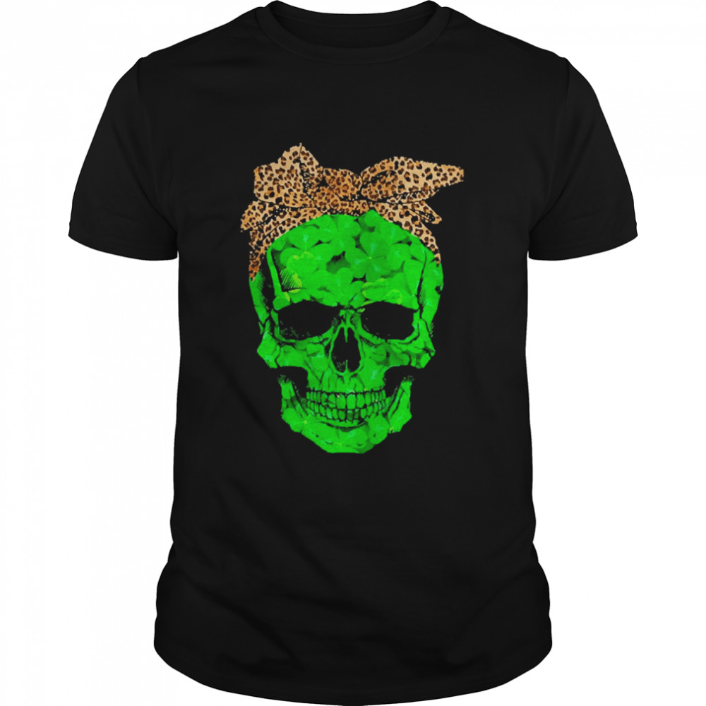 St Patrick Day Skull Leopard Classic Men's T-shirt