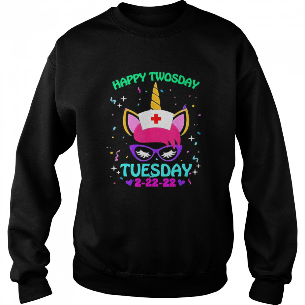 Unicorn Nurse Twosday 2-22-22 Tuesday February 22nd 2022 Unisex Sweatshirt