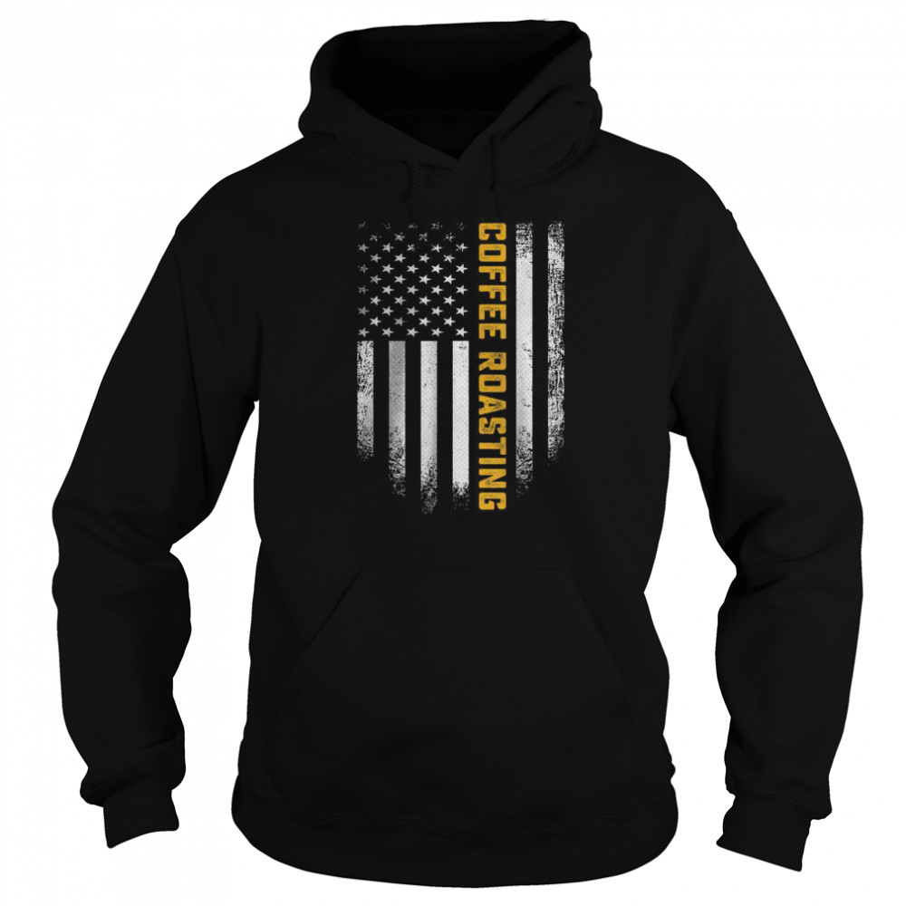 Vintage American Flag Coffee Roasting Unisex Hoodie