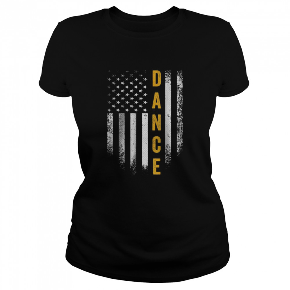 Vintage USA American Flag Dance Dancer Dancing Lover T- Classic Women's T-shirt