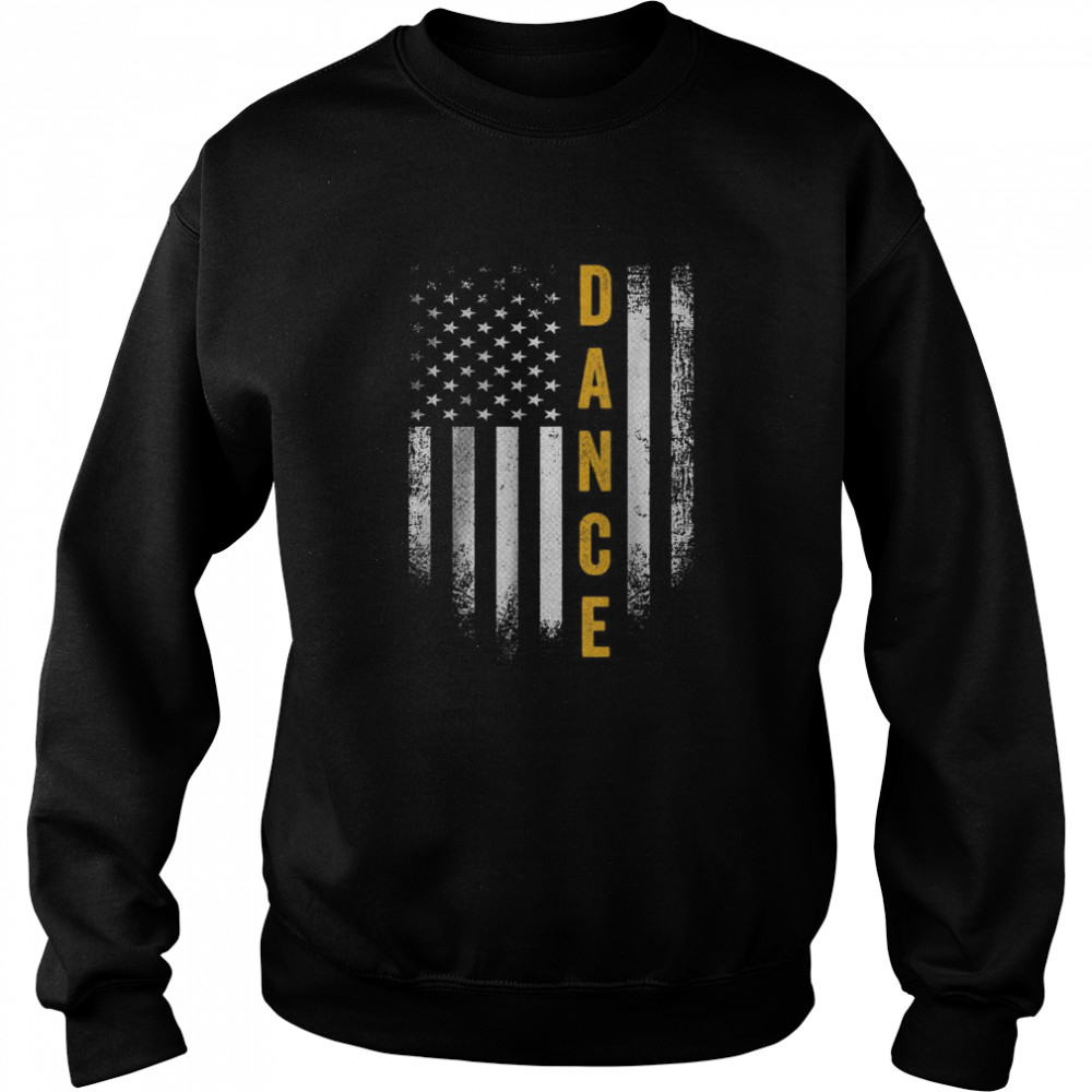 Vintage USA American Flag Dance Dancer Dancing Lover T- Unisex Sweatshirt