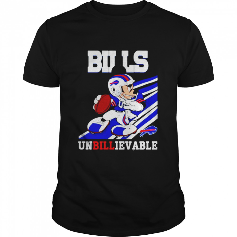 Buffalo Bills Slogan Unbillievable Mickey Mouse NFL T-shirt Classic Men's T-shirt