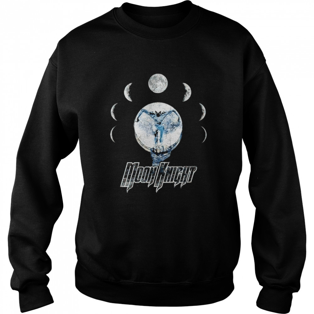 Marvel Moon Knight Epic Moon Phase Badge Graphic Unisex Sweatshirt