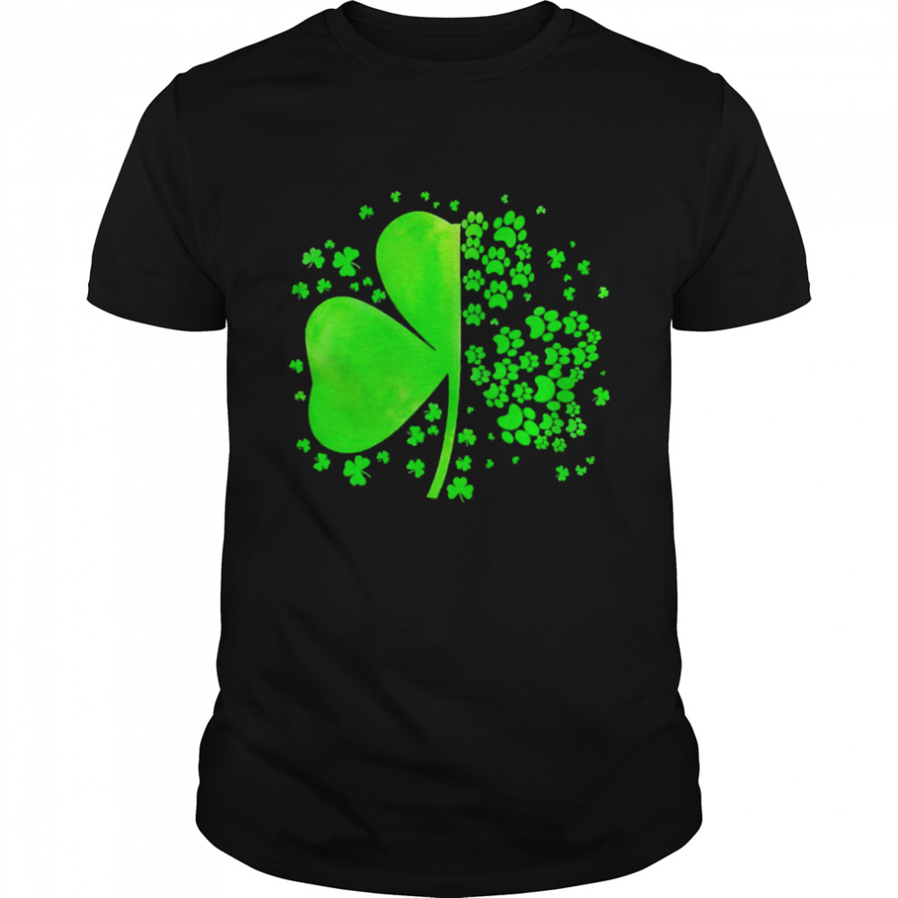 Green Leaf Clover Paw  Classic Men's T-shirt