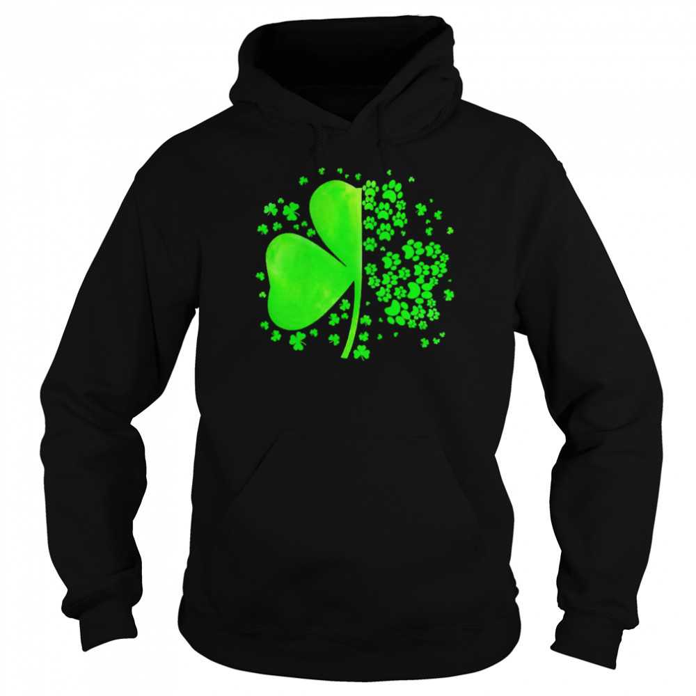 Green Leaf Clover Paw Unisex Hoodie