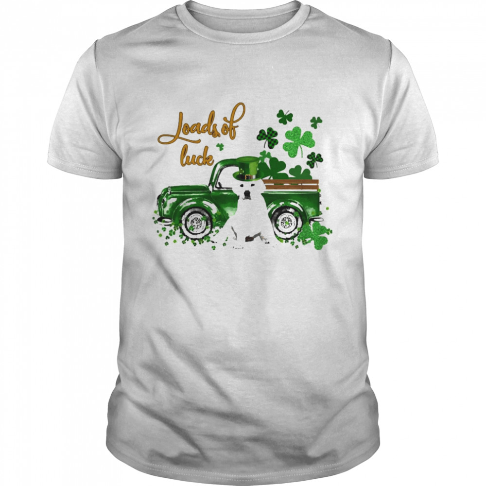 Happy Patricks Day Loads Of Luck White Labrador Dog Classic Men's T-shirt