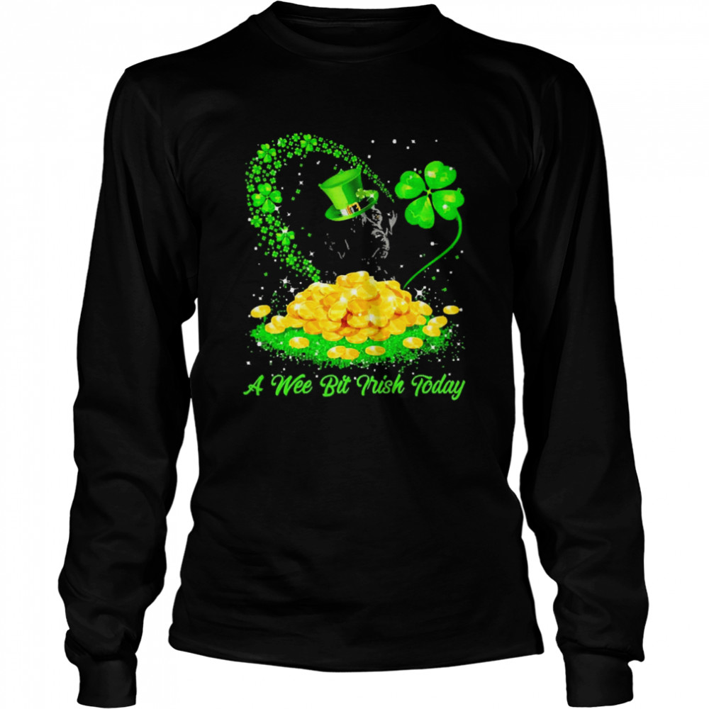 Irish Today Black Labrador Dog A Wee Bit Irish Today Long Sleeved T-shirt