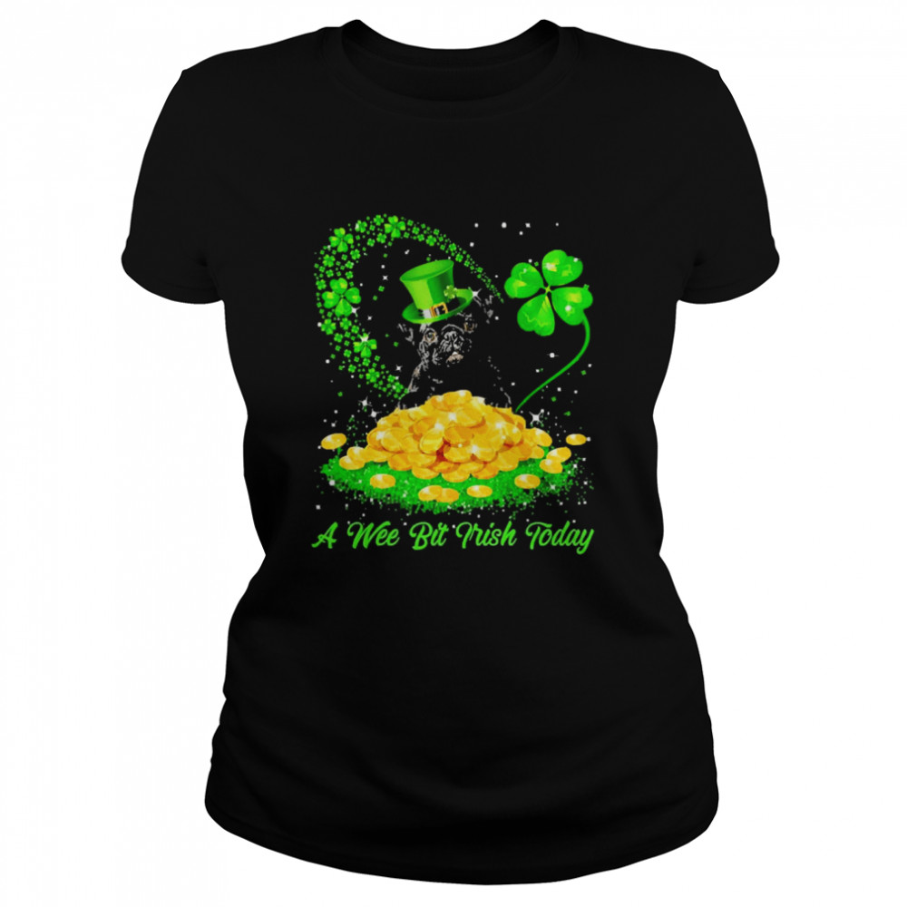 Irish Today Black Pug A Wee Bit Irish Today Classic Women's T-shirt