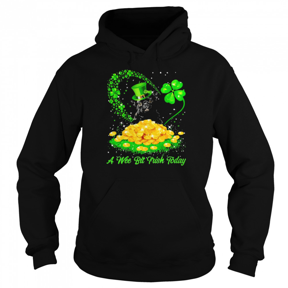 Irish Today Black Pug A Wee Bit Irish Today Unisex Hoodie