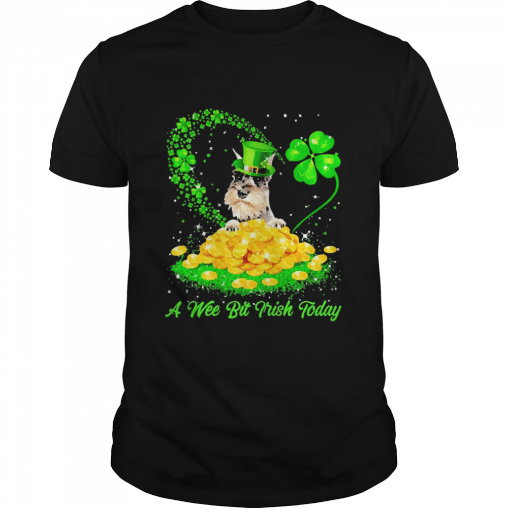 Irish Today Grey Miniature Schnauzer Dog A Wee Bit Irish Today Classic Men's T-shirt