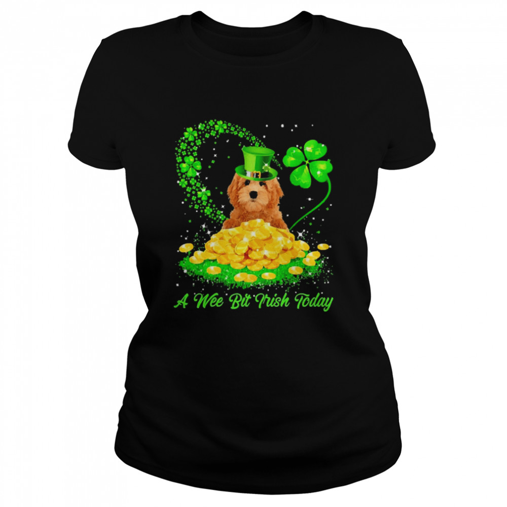 Irish Today Red Goldendoodle Dog A Wee Bit Irish Today Classic Women's T-shirt