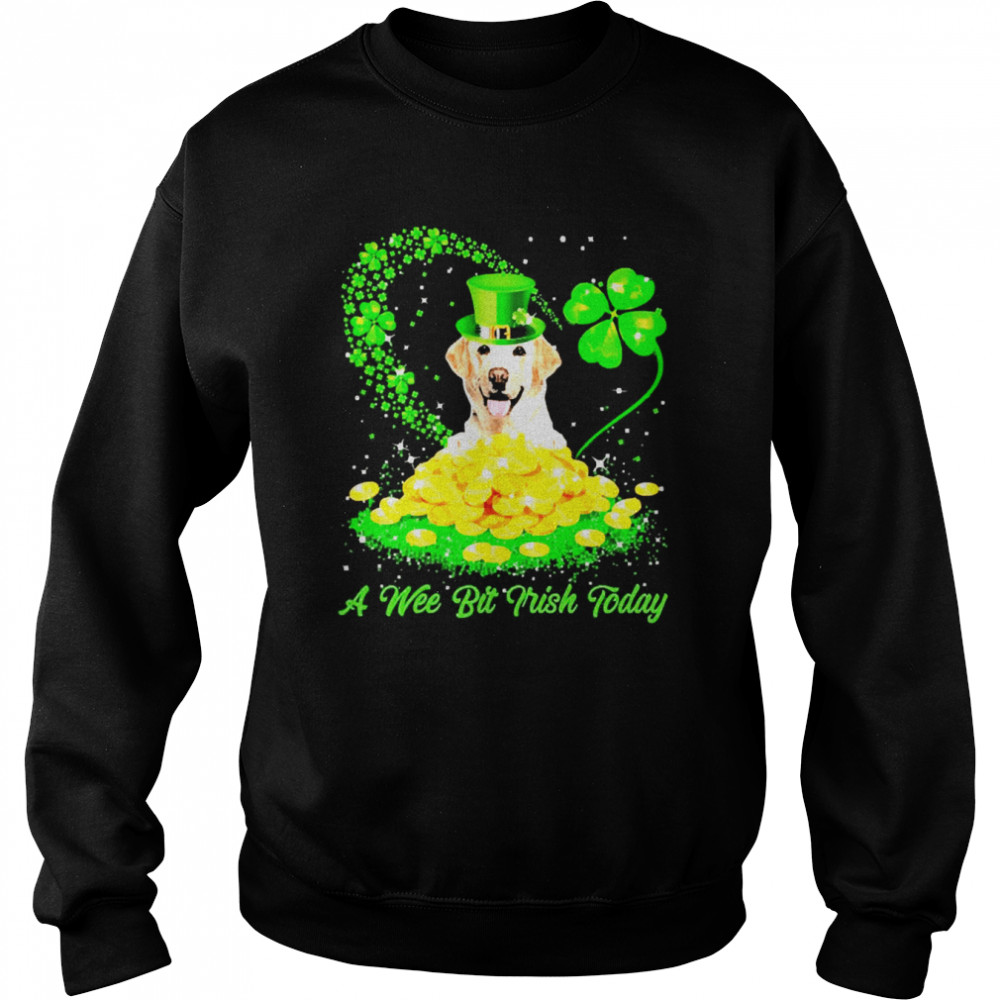 Irish Today Yellow Labrador Dog A Wee Bit Irish Today Unisex Sweatshirt