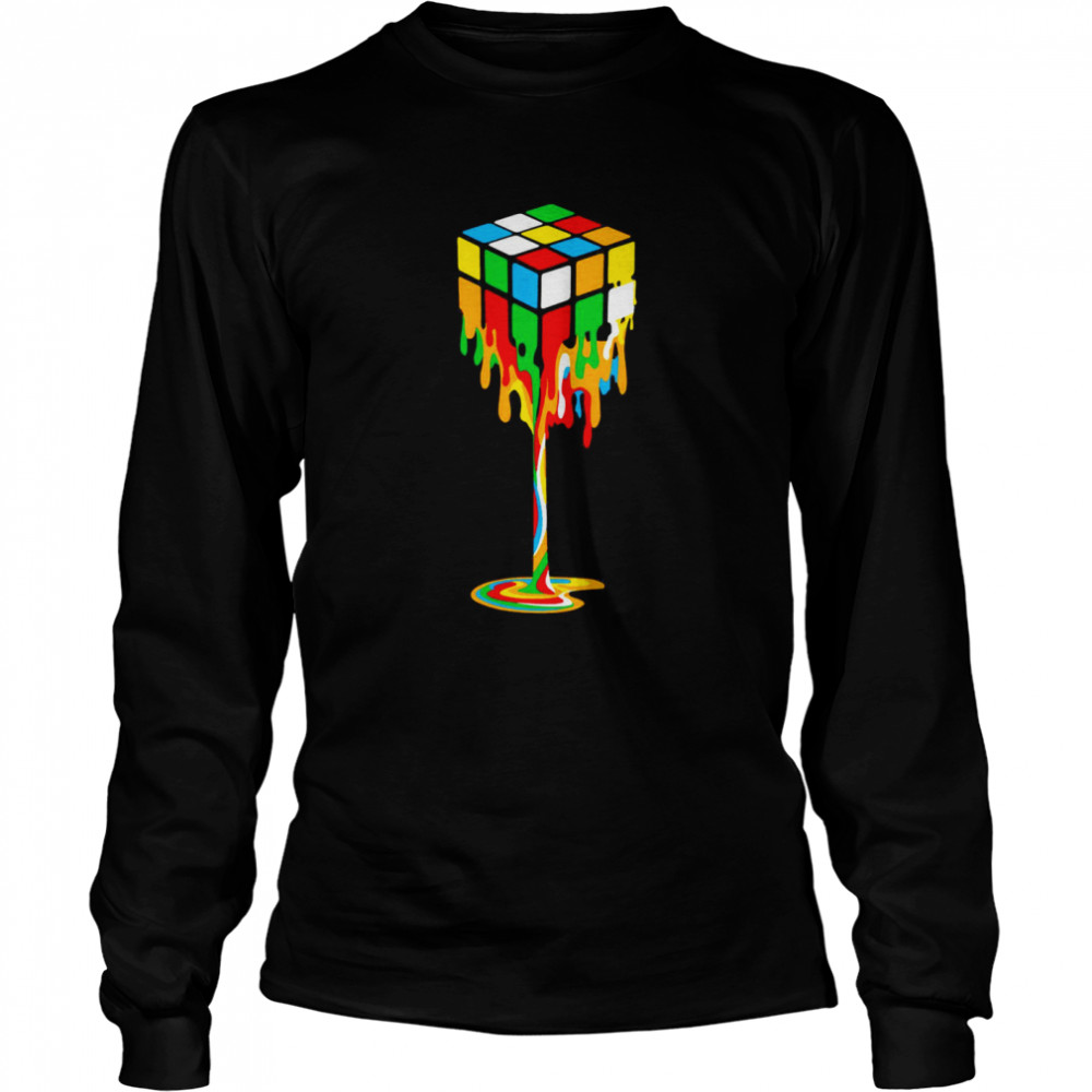 melting Puzzle Cube Long Sleeved T-shirt