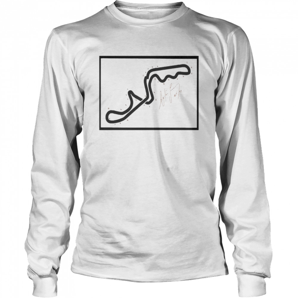 Senna’s Hand-Drawn Map Of The Suzuka Gp T-shirt Long Sleeved T-shirt