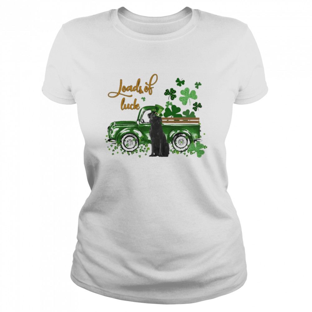 St. Patty’s Day Loads Of Luck Black Labrador T-shirt Classic Women's T-shirt