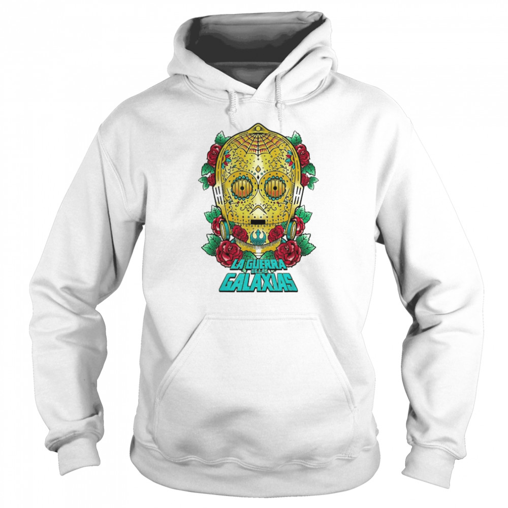 Star Wars C3Po Sugar Skull Style Portrait T-shirt Unisex Hoodie