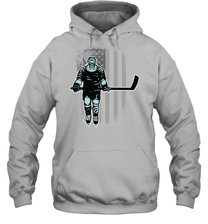 American Lion Hockey Player Unisex Hoodie