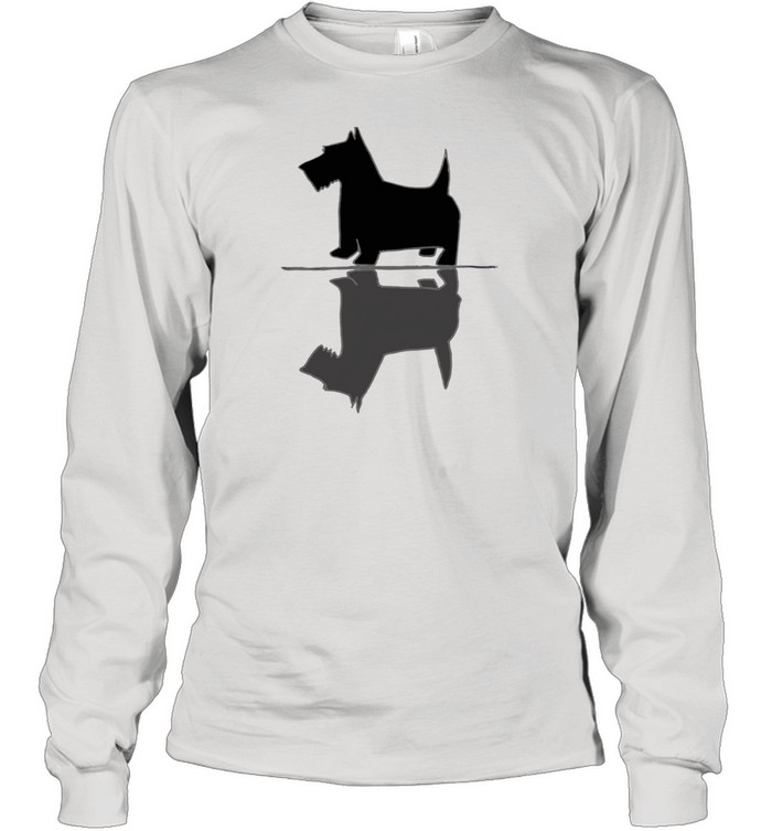 Artistic Scottish Terrier Dog Reflections Art Long Sleeved T-shirt