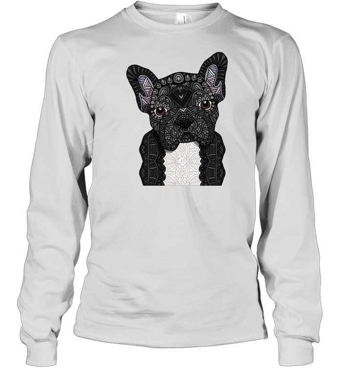 Black Frenchie 001 Long Sleeved T-shirt