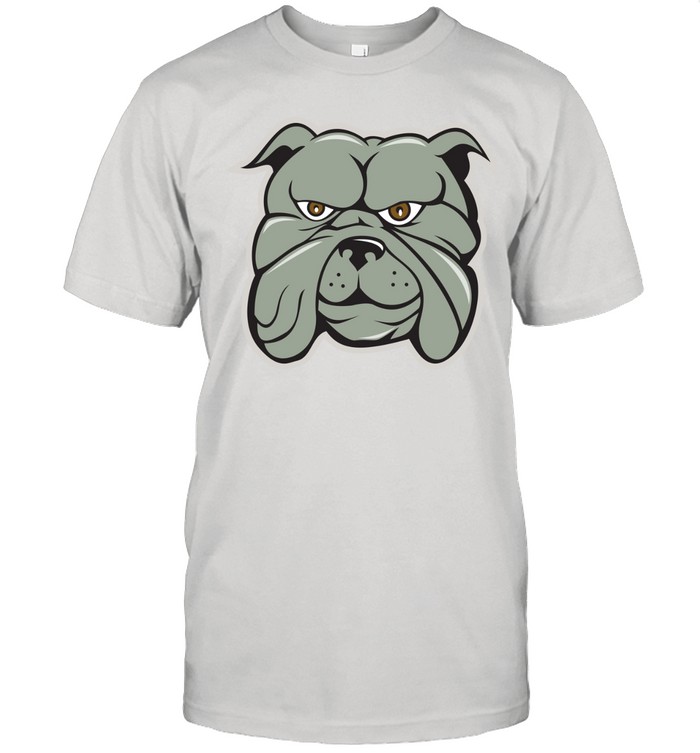 Bulldog Head Isolated Cartoon Classic Men's T-shirt