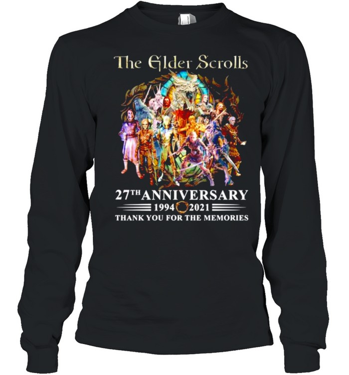 The-Elder-Scrolls-27th-anniversary-1994-2021-shirt Long Sleeved T-shirt