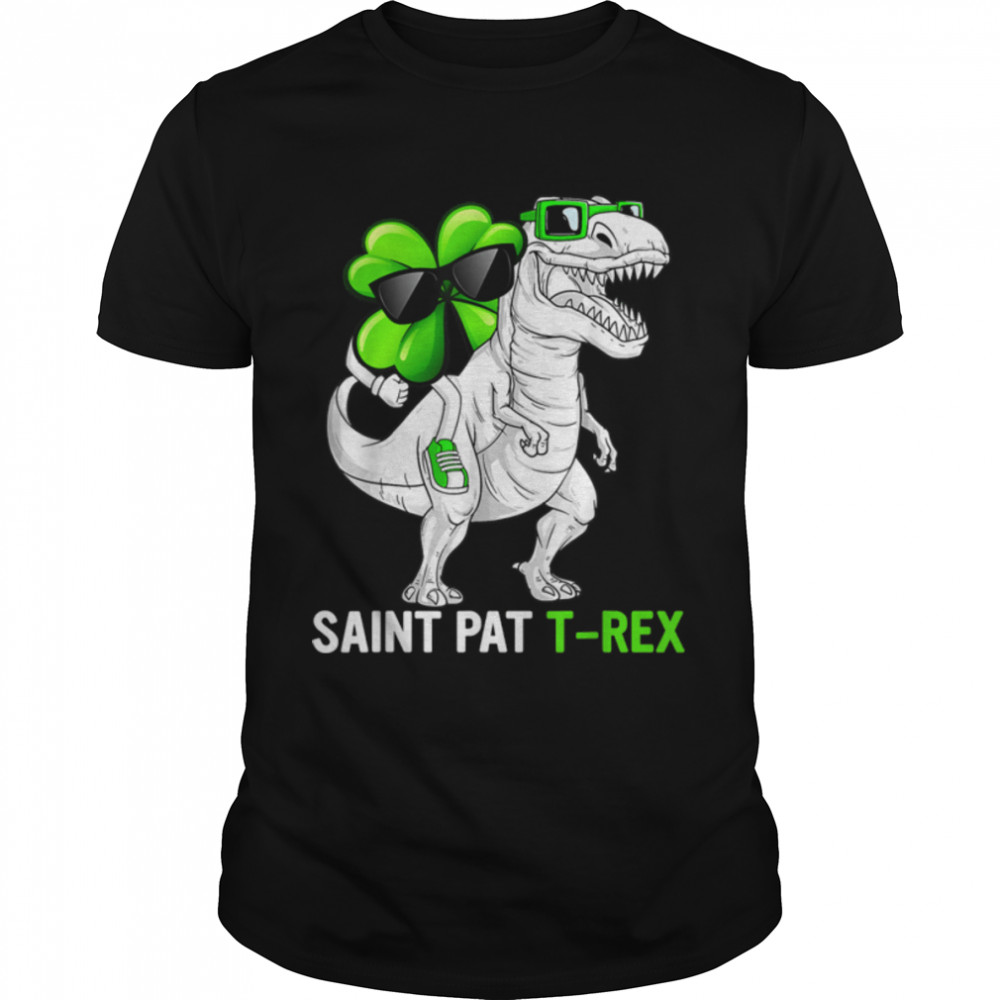 Happy St Pat T-Rex Saint Patrick's Day Dinosaur Boys Kids T- B09SCKVFKS Classic Men's T-shirt