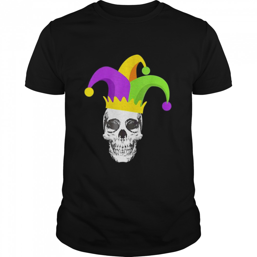 Sugar Skull Carnival Mask Jester Hat Mardi Gras shirt Classic Men's T-shirt