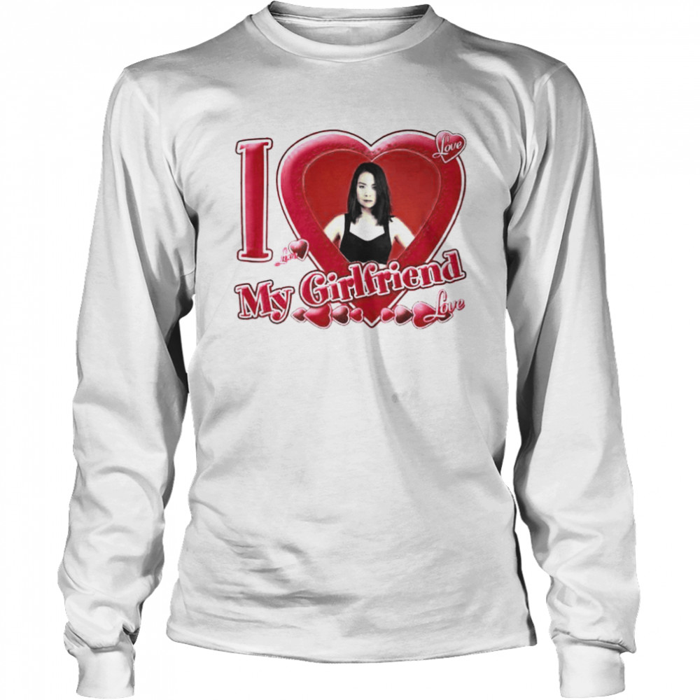 TeeShirtPalace | I Love My Girlfriend Long Sleeve Shirt