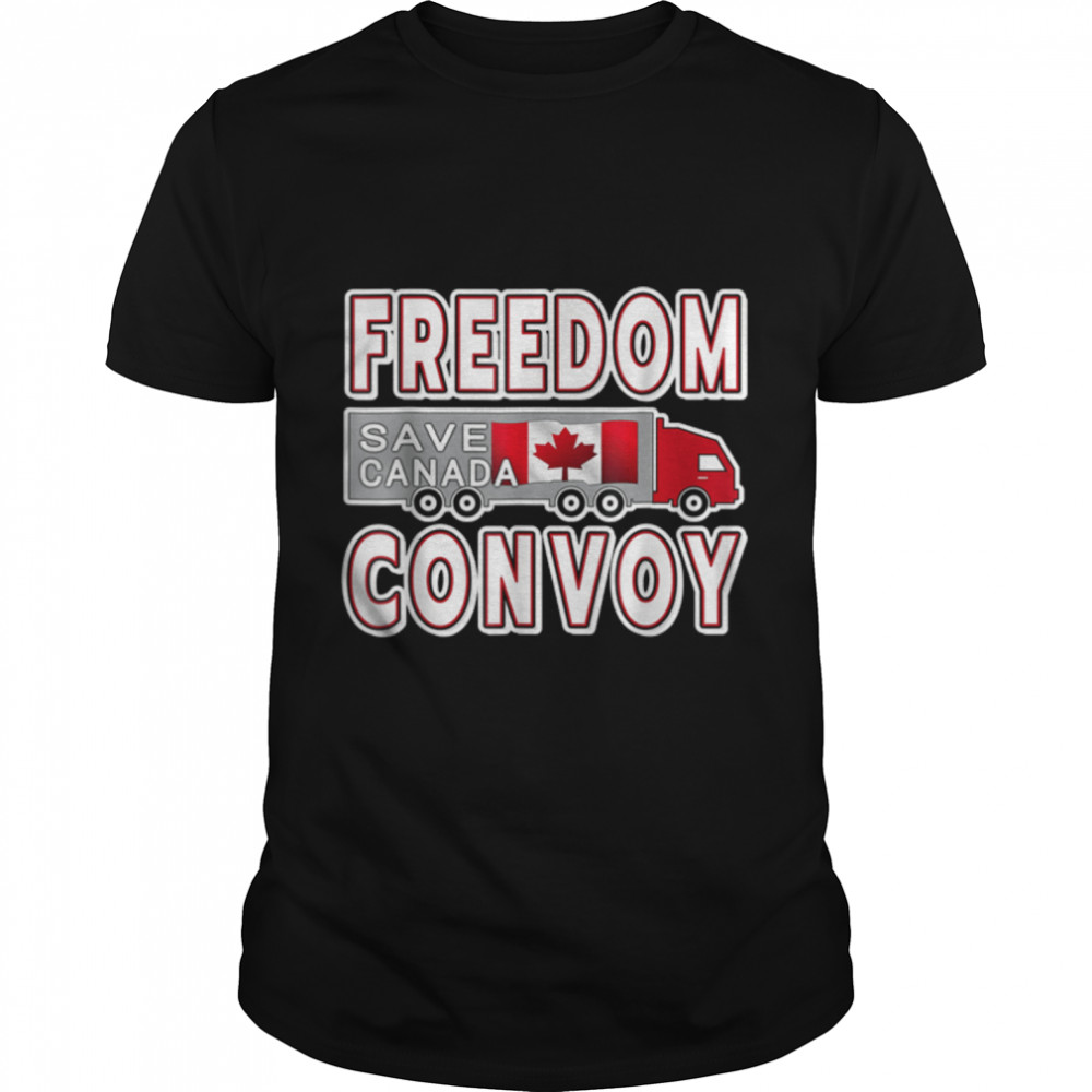 Canada Freedom Convoy 2022 Canadian Truckers Support T- B09SPB1MTB Classic Men's T-shirt
