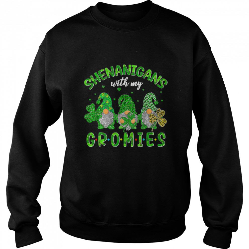 Shenanigans With My Gnomies St Patrick's Day Gnome Shamrock T- B09SPH3T62 Unisex Sweatshirt