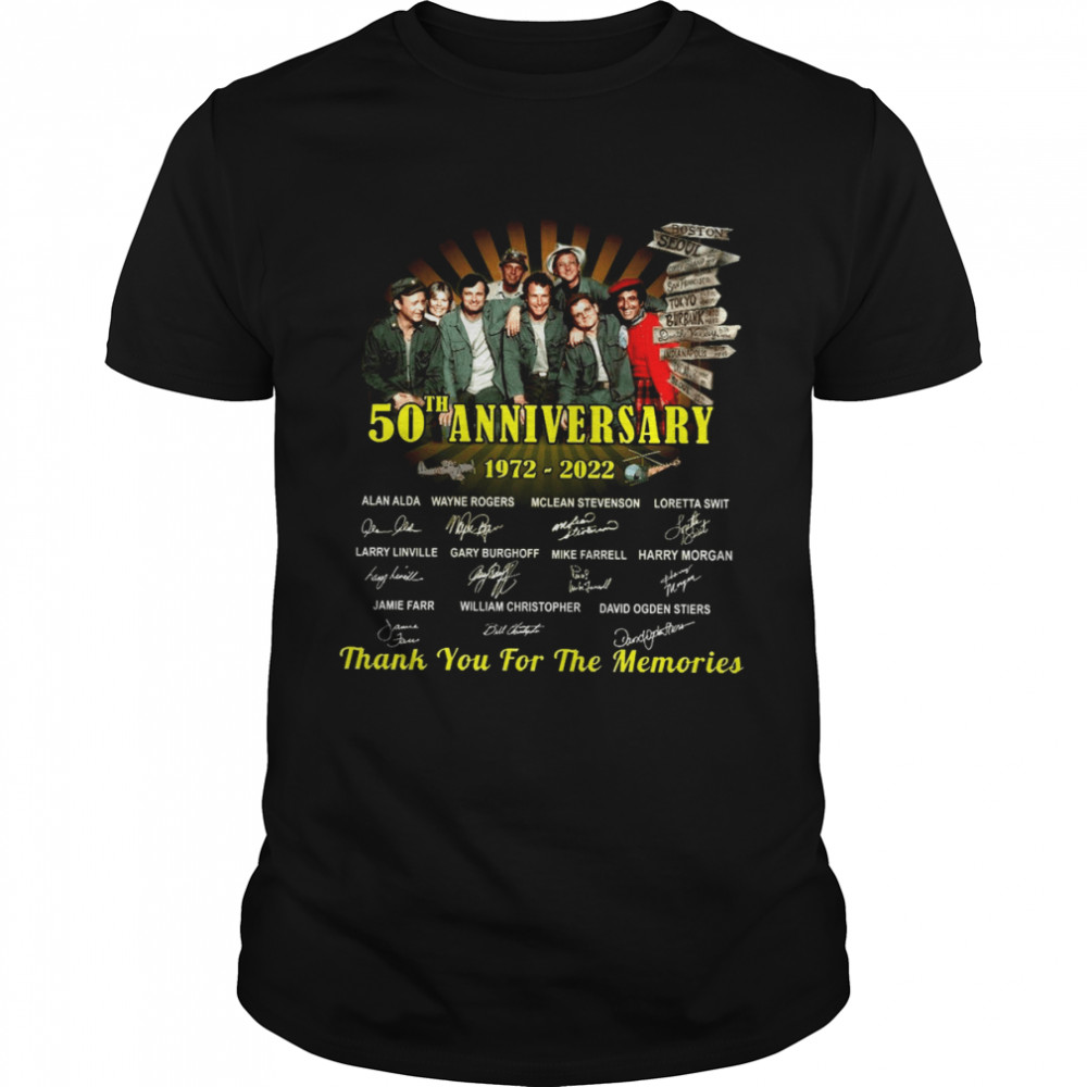 50th anniversary 1972-2022 alan alda wayne rogers thank you the memories shirt Classic Men's T-shirt