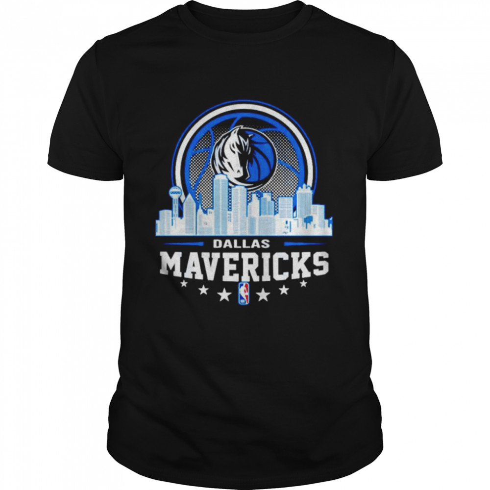 Dallas Mavericks NBA City Skyline shirt T Shirt Classic