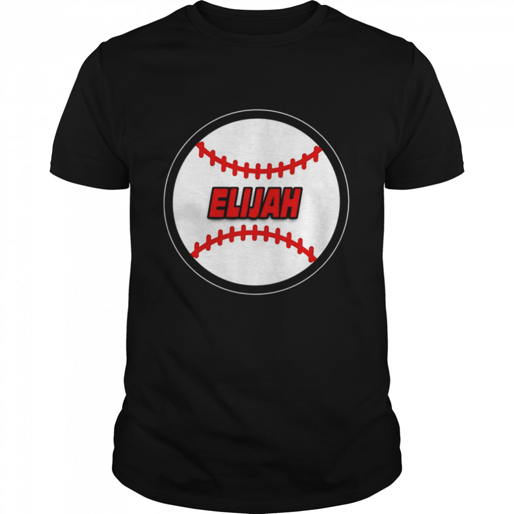 Name On Baseball Baseball Baseball ELIJAH Langarmshirt  Classic Men's T-shirt