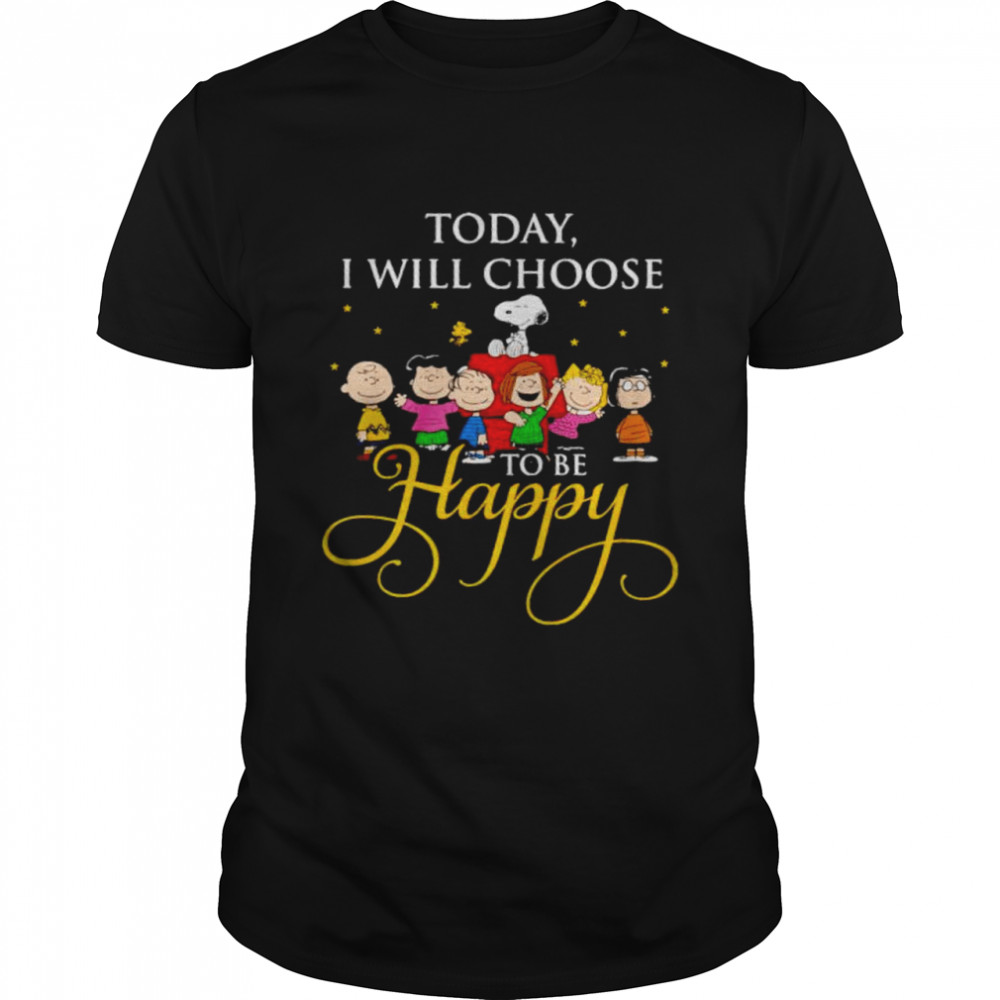 Peanuts characters today I will choose to be happy shirt Classic Men's T-shirt